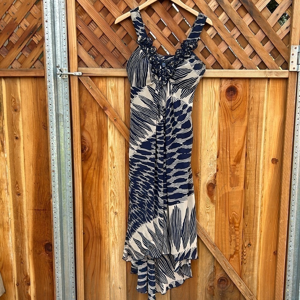 St Topez West High Low Tropical Dress Bohemian Vacation Vibes Sz 8